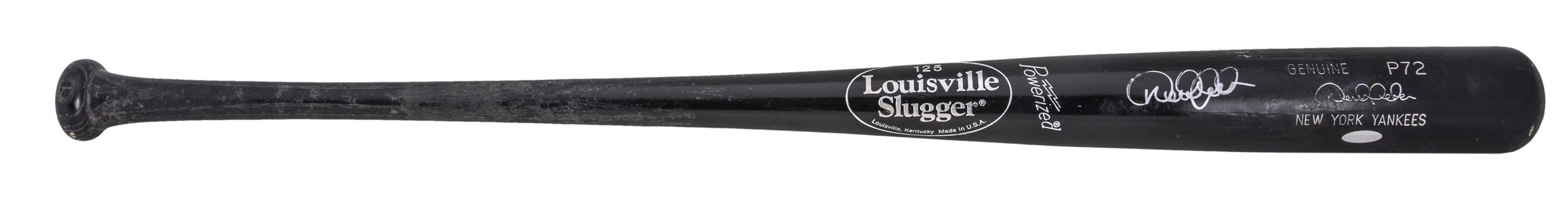 2002 Derek Jeter ALDS Game Used & Signed Louisville Slugger P72 Bat Used for 2 Postseason Home Runs! (Jeter/Steiner & PSA/DNA GU 10)